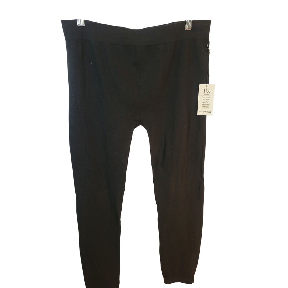 NEW Icon Apparel Black‎ Skinny Stretch Pull On Leggings Women's Size 2XL/3XL